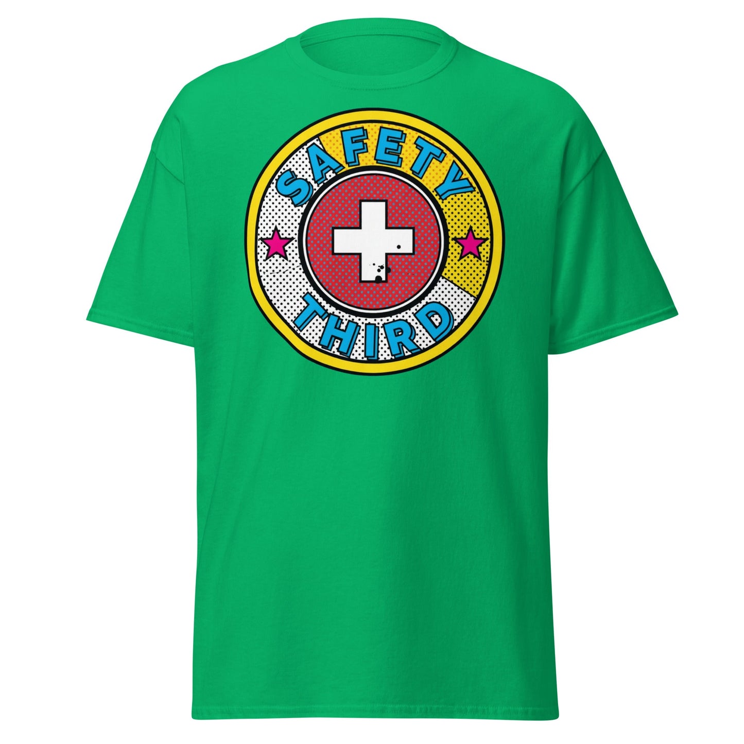Safety Third T-Shirt – Funny Safety First Parody Tee - Irish Green - T-Shirts Online