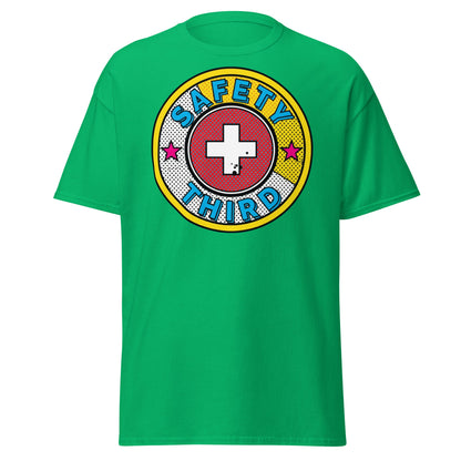 Safety Third T-Shirt – Funny Safety First Parody Tee - Irish Green - T-Shirts Online