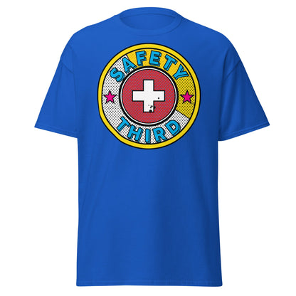 Safety Third T-Shirt – Funny Safety First Parody Tee - Royal - T-Shirts Online