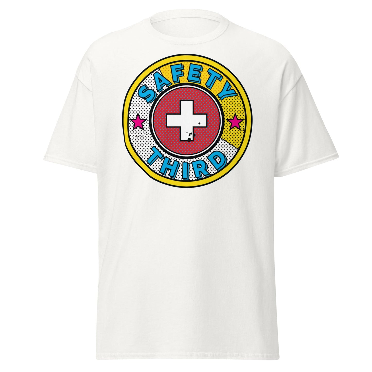 Safety Third T-Shirt – Funny Safety First Parody Tee - White - T-Shirts Online