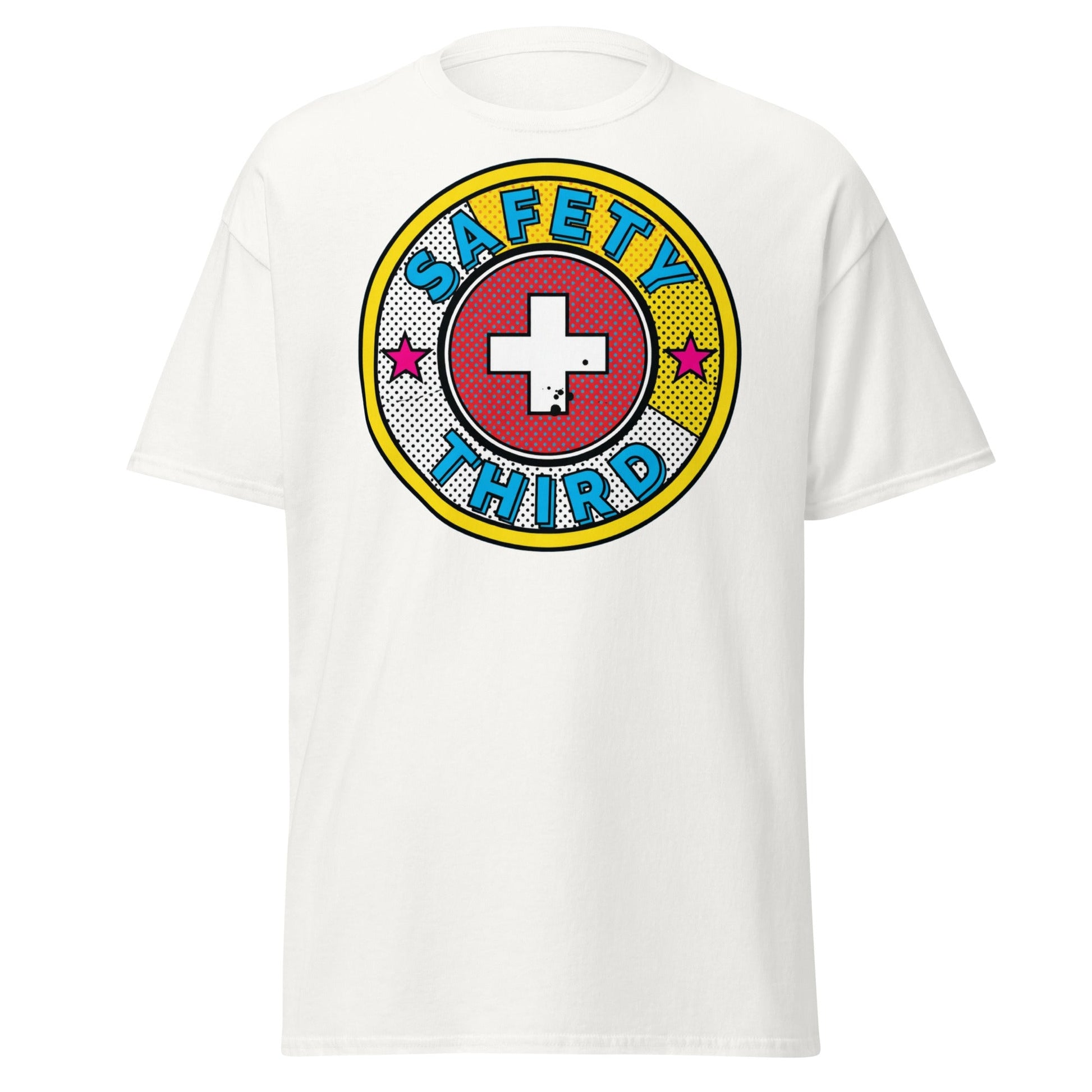Safety Third T-Shirt – Funny Safety First Parody Tee - White - T-Shirts Online