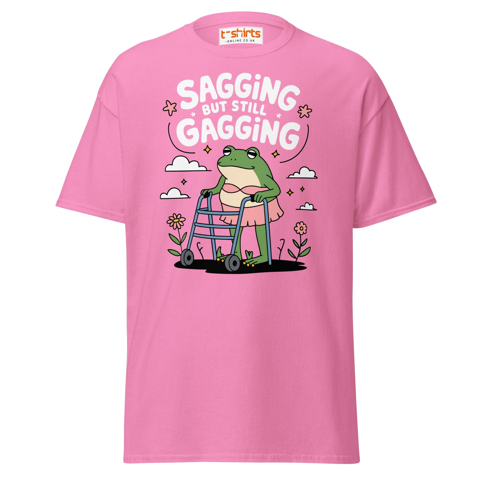 Sagging But Still Gagging Funny Frog T-Shirt - Azalea - T-Shirts Online
