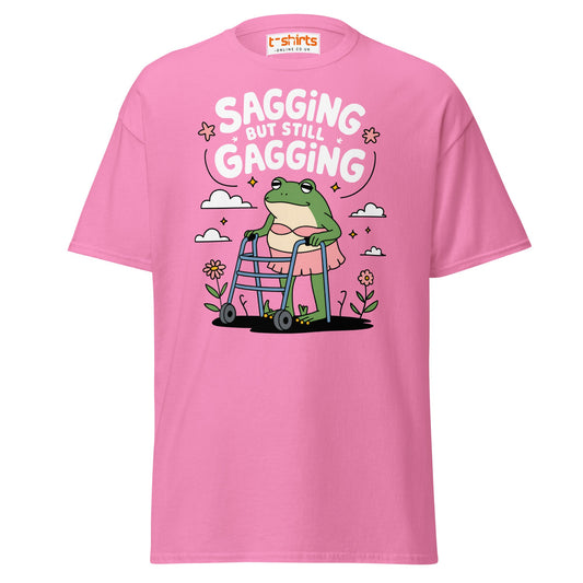 Sagging But Still Gagging Funny Frog T-Shirt - Azalea - T-Shirts Online