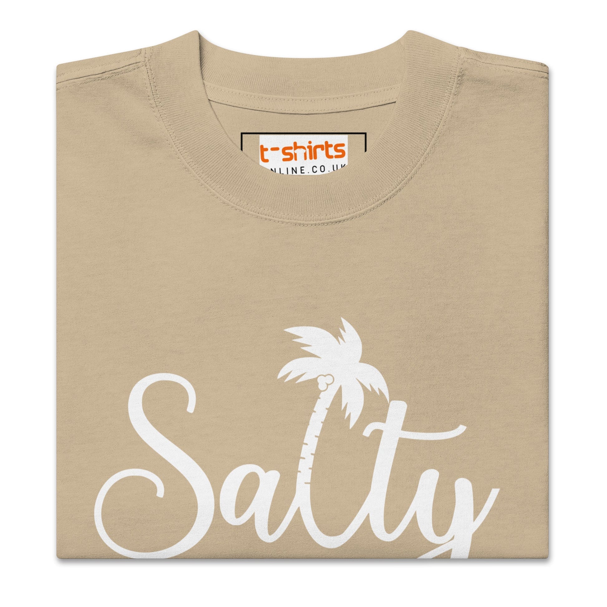 Salty T-Shirt | Oversized Faded Summer Beach Tee - Faded Black - T-Shirts Online