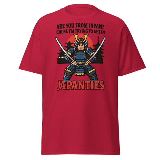 Samurai Japanties Funny Adult Humor T-Shirt - Cardinal - T-Shirts Online