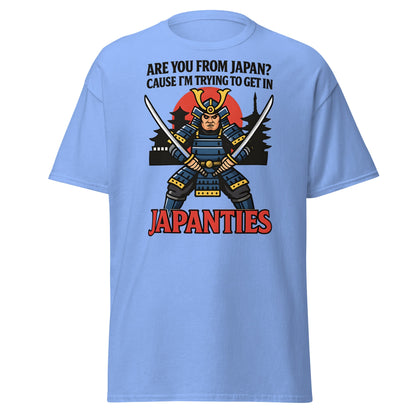 Samurai Japanties Funny Adult Humor T-Shirt - Carolina Blue - T-Shirts Online