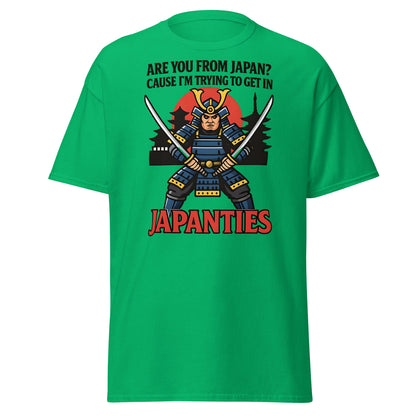 Samurai Japanties Funny Adult Humor T-Shirt - Irish Green - T-Shirts Online
