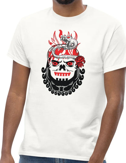 Samurai Skull | Skull T-Shirt - Dark Heather - T-Shirts Online
