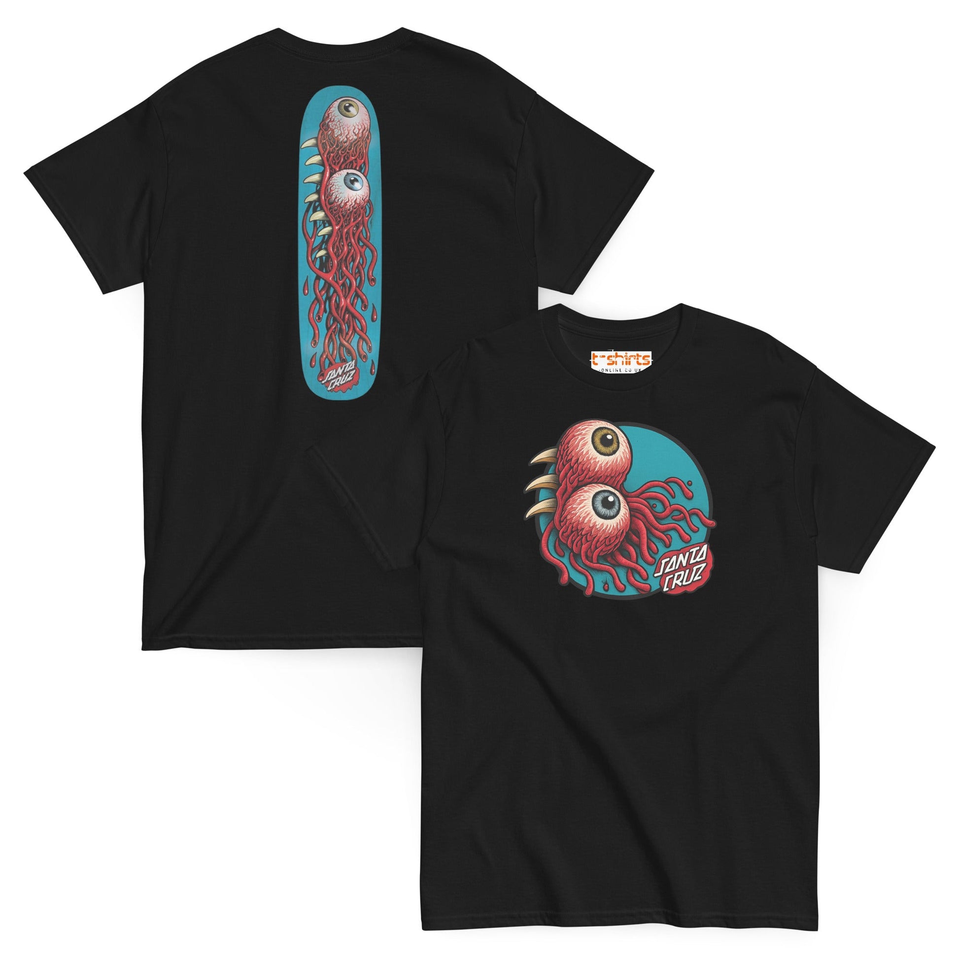 Santa Cruz Eyeball Tentacle Graphic T-Shirt - Black - T-Shirts Online