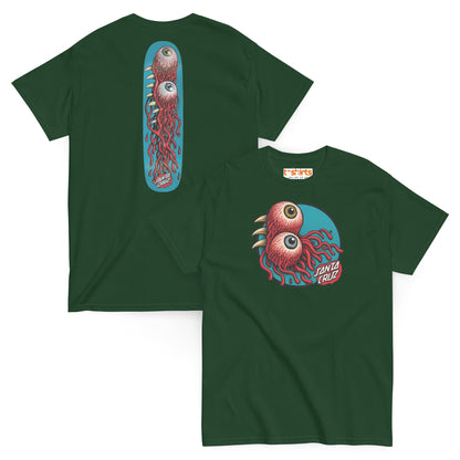 Santa Cruz Eyeball Tentacle Graphic T-Shirt - Forest Green - T-Shirts Online