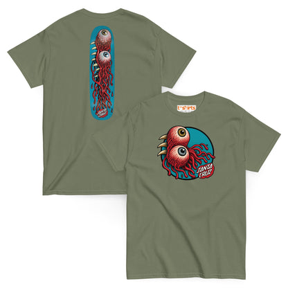 Santa Cruz Eyeball Tentacle Graphic T-Shirt - Military Green - T-Shirts Online