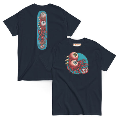 Santa Cruz Eyeball Tentacle Graphic T-Shirt - Navy - T-Shirts Online