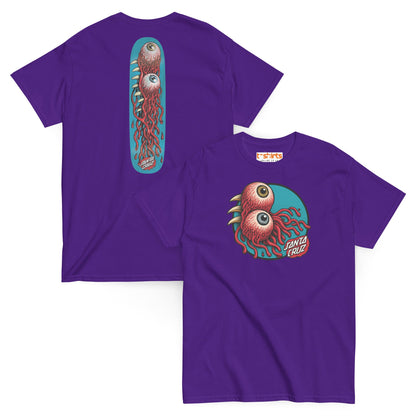 Santa Cruz Eyeball Tentacle Graphic T-Shirt - Purple - T-Shirts Online