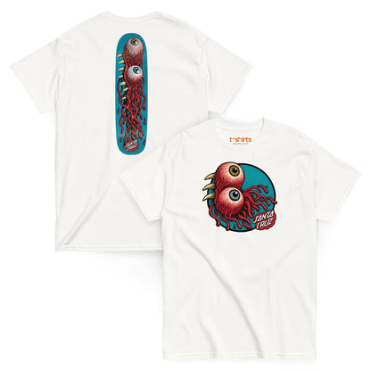 Santa Cruz Eyeball Tentacle Graphic T-Shirt - White - T-Shirts Online