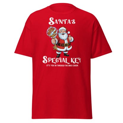 Santa's Special Key T-Shirt - Back Door Christmas Tee - Red - T-Shirts Online