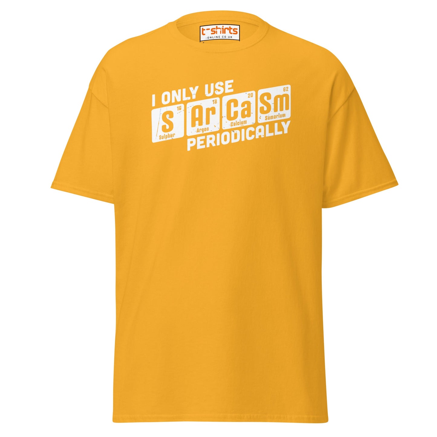 Sarcasm Periodically T-Shirt | Funny Science Humor Tee - Gold - T-Shirts Online