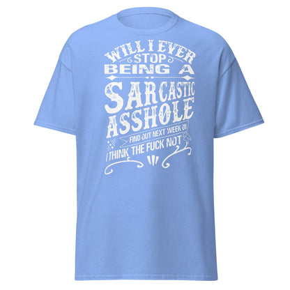 Sarcastic Asshole T-Shirt – Funny Attitude Adult Tee - Carolina Blue - T-Shirts Online