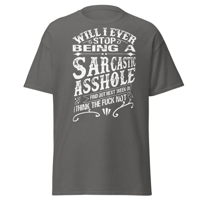 Sarcastic Asshole T-Shirt – Funny Attitude Adult Tee - Charcoal - T-Shirts Online