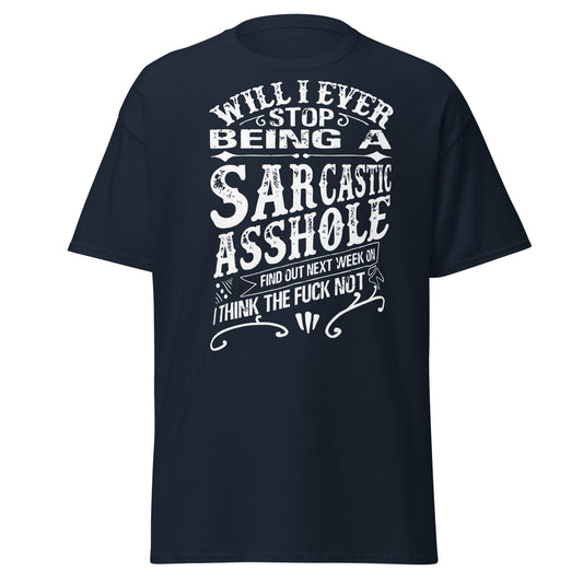 Sarcastic Asshole T-Shirt – Funny Attitude Adult Tee - Navy - T-Shirts Online