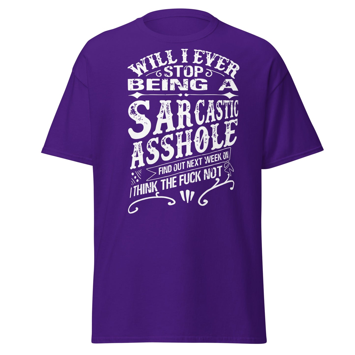 Sarcastic Asshole T-Shirt – Funny Attitude Adult Tee - Purple - T-Shirts Online