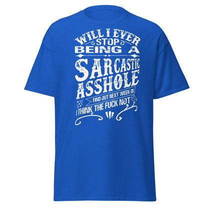 Sarcastic Asshole T-Shirt – Funny Attitude Adult Tee - Royal - T-Shirts Online