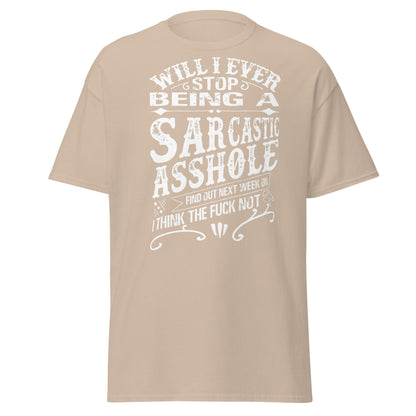 Sarcastic Asshole T-Shirt – Funny Attitude Adult Tee - Sand - T-Shirts Online