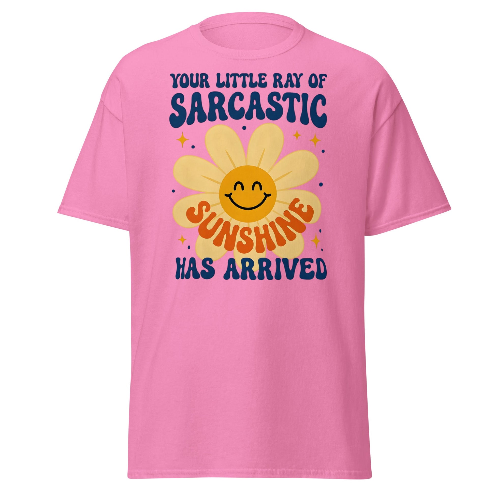 Sarcastic Sunshine Retro T-Shirt - Funny 70s Style Tee - Azalea - T-Shirts Online