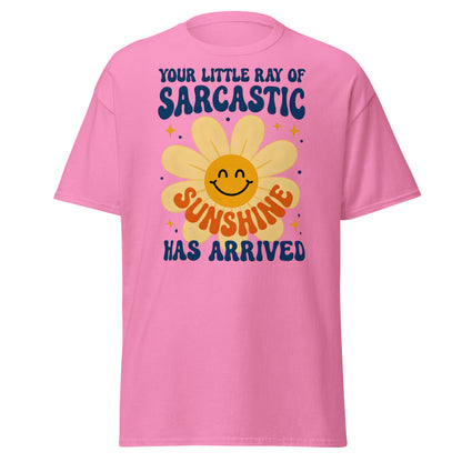 Sarcastic Sunshine Retro T-Shirt - Funny 70s Style Tee - Azalea - T-Shirts Online
