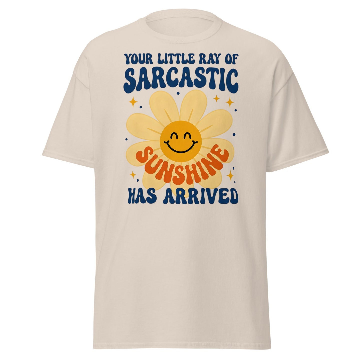 Sarcastic Sunshine Retro T-Shirt - Funny 70s Style Tee - Natural - T-Shirts Online