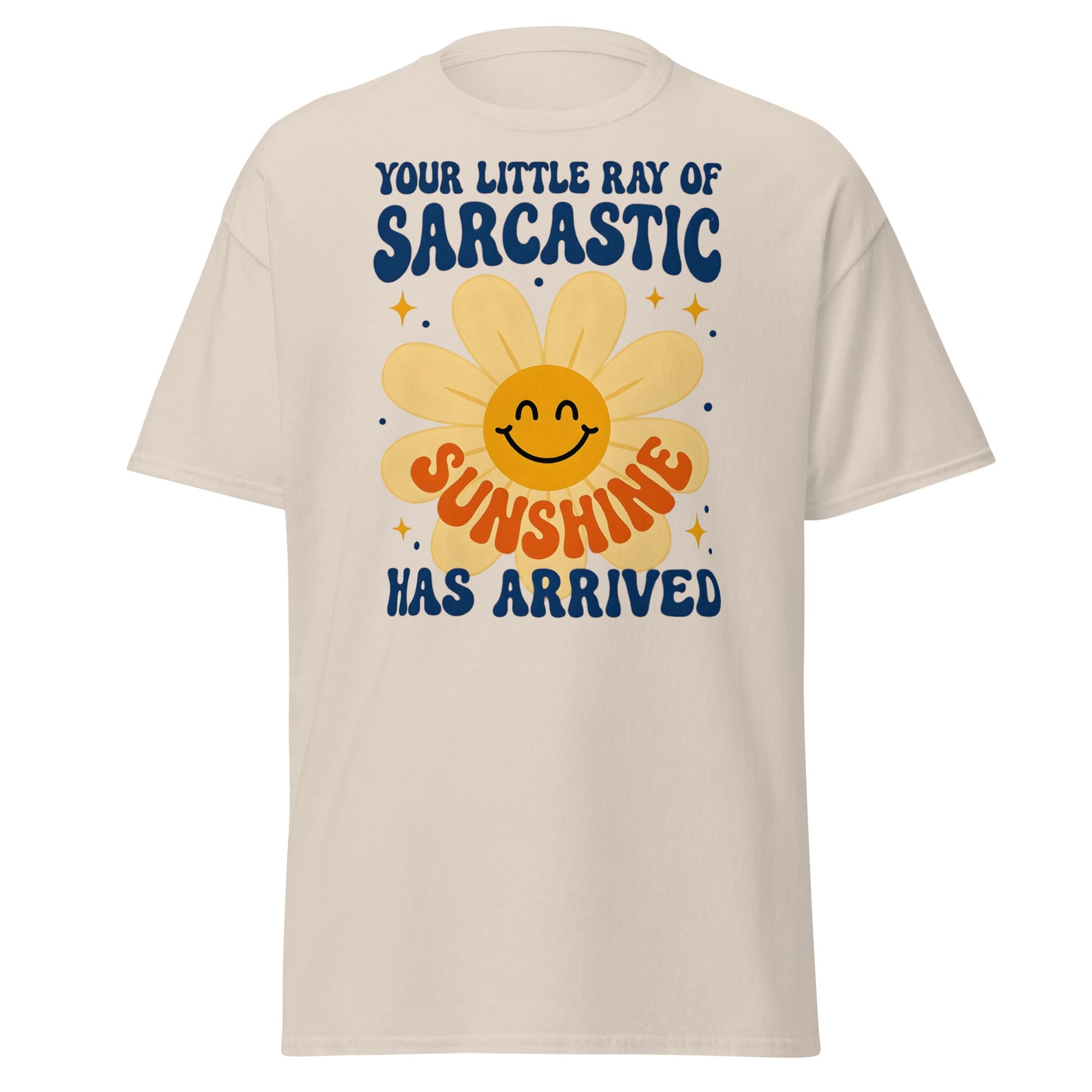 Sarcastic Sunshine Retro T-Shirt - Funny 70s Style Tee - Natural - T-Shirts Online