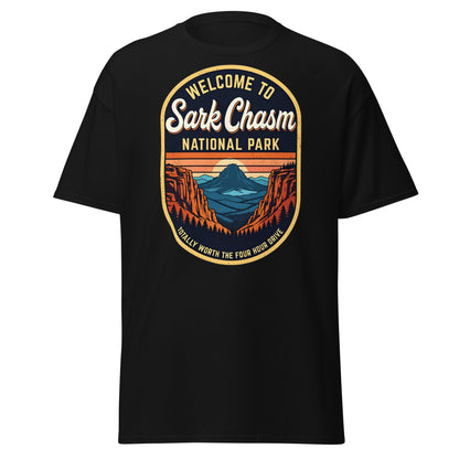 Sark Chasm National Park Tee | Funny Vintage Sarcasm Shirt - Black - T-Shirts Online