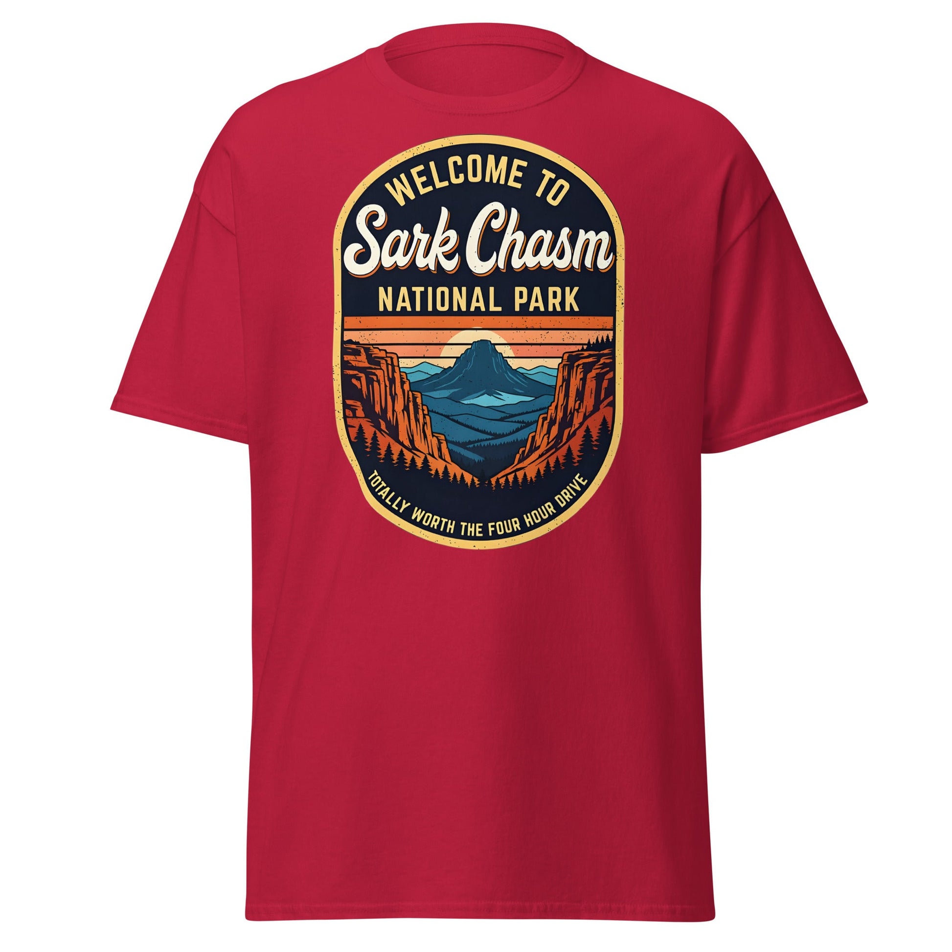 Sark Chasm National Park Tee | Funny Vintage Sarcasm Shirt - Cardinal - T-Shirts Online