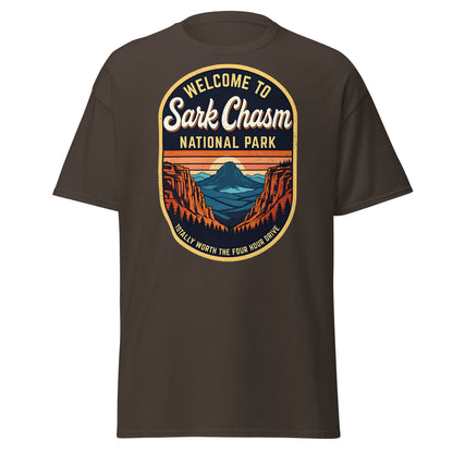 Sark Chasm National Park Tee | Funny Vintage Sarcasm Shirt - Dark Chocolate - T-Shirts Online