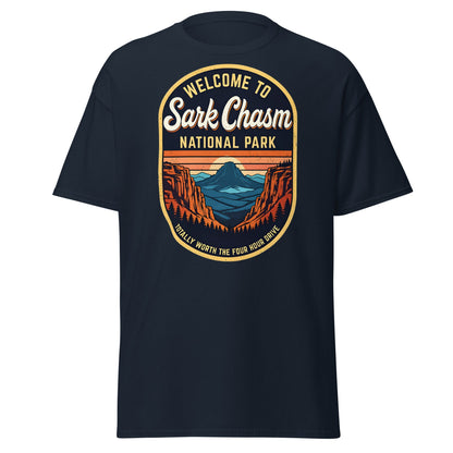 Sark Chasm National Park Tee | Funny Vintage Sarcasm Shirt - Navy - T-Shirts Online