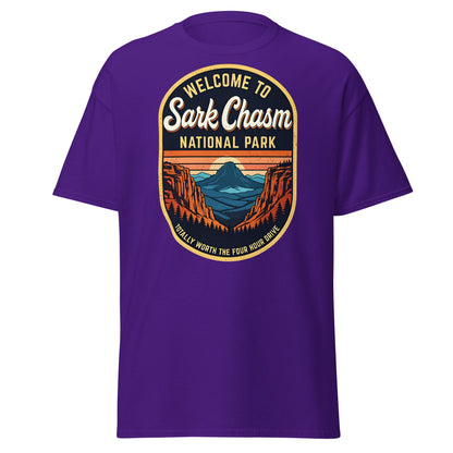 Sark Chasm National Park Tee | Funny Vintage Sarcasm Shirt - Purple - T-Shirts Online