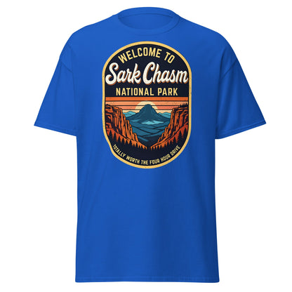 Sark Chasm National Park Tee | Funny Vintage Sarcasm Shirt - Royal - T-Shirts Online
