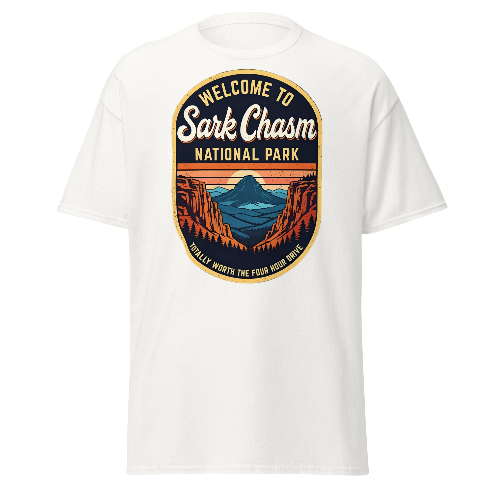 Sark Chasm National Park Tee | Funny Vintage Sarcasm Shirt - White - T-Shirts Online