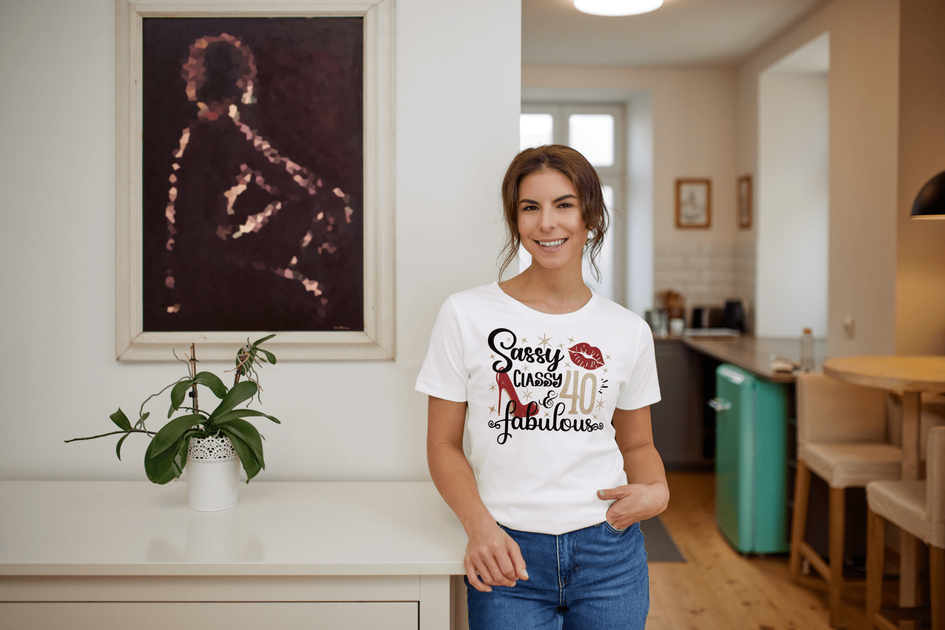 Sassy & Classy | 40th Birthday T-Shirt - Dark Heather - T-Shirts Online