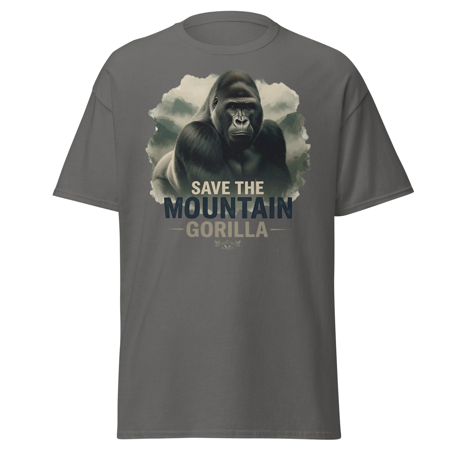 Save the Mountain Gorilla T-Shirt – Wildlife Conservation Tee - Charcoal - T-Shirts Online