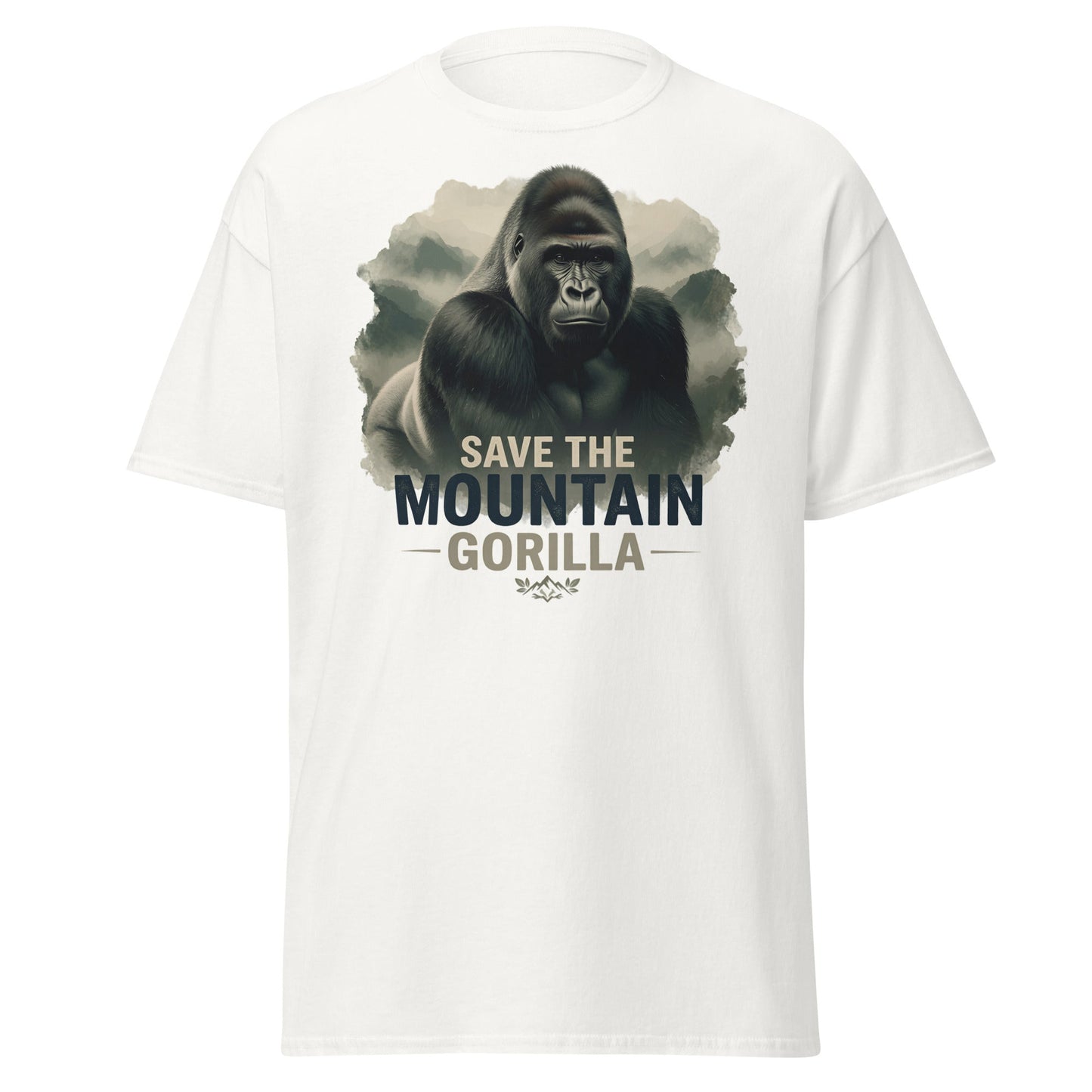 Save the Mountain Gorilla T-Shirt – Wildlife Conservation Tee - White - T-Shirts Online