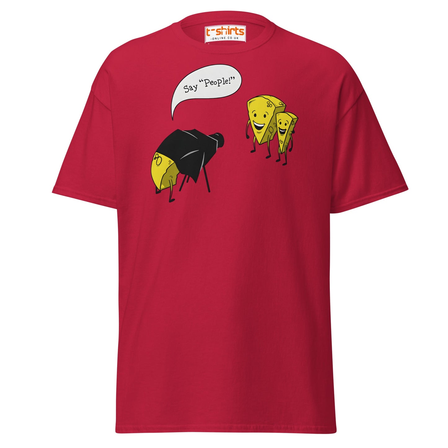 Say People Cheese Pun T-Shirt – Funny Foodie Tee - Cardinal - T-Shirts Online