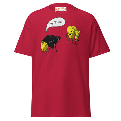 Say People Cheese Pun T-Shirt – Funny Foodie Tee - Cardinal - T-Shirts Online