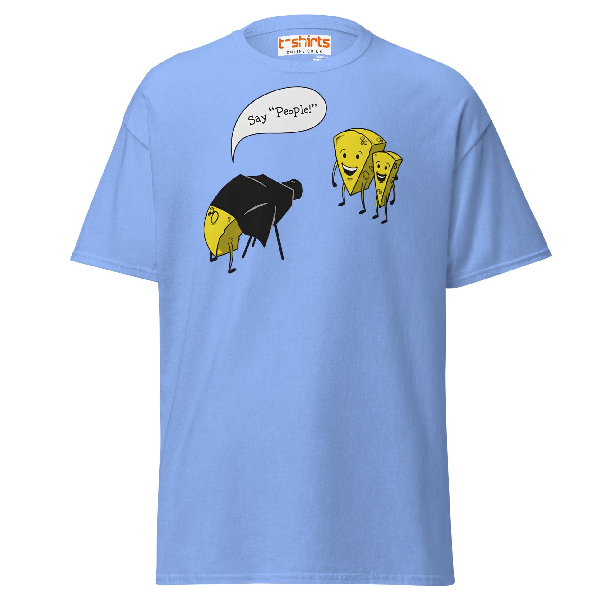 Say People Cheese Pun T-Shirt – Funny Foodie Tee - Carolina Blue - T-Shirts Online