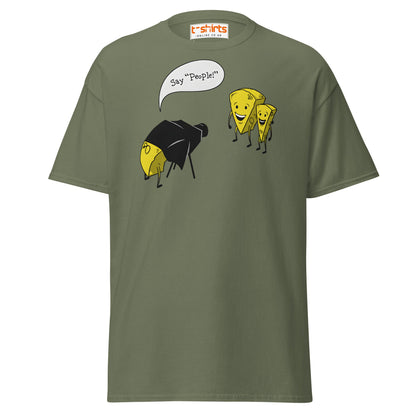 Say People Cheese Pun T-Shirt – Funny Foodie Tee - Military Green - T-Shirts Online