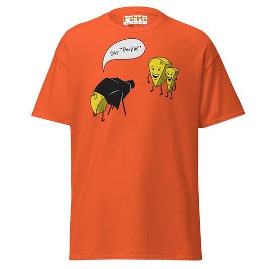 Say People Cheese Pun T-Shirt – Funny Foodie Tee - Orange - T-Shirts Online