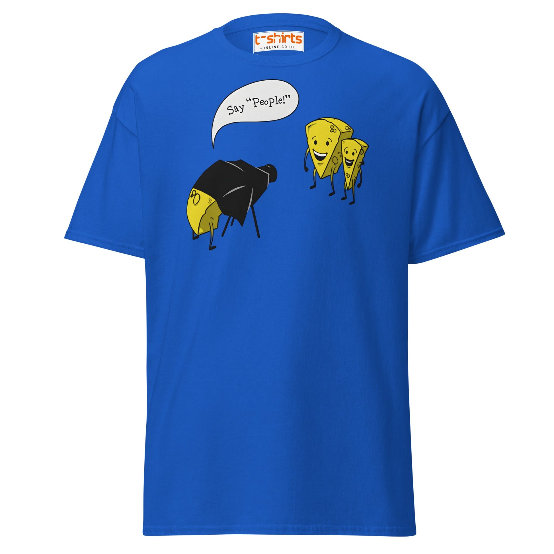 Say People Cheese Pun T-Shirt – Funny Foodie Tee - Royal - T-Shirts Online