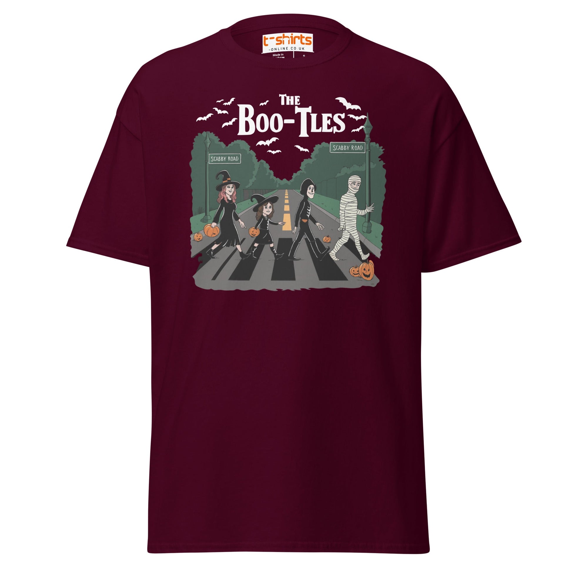 Scabby Road Halloween Parody T-Shirt - Maroon - T-Shirts Online