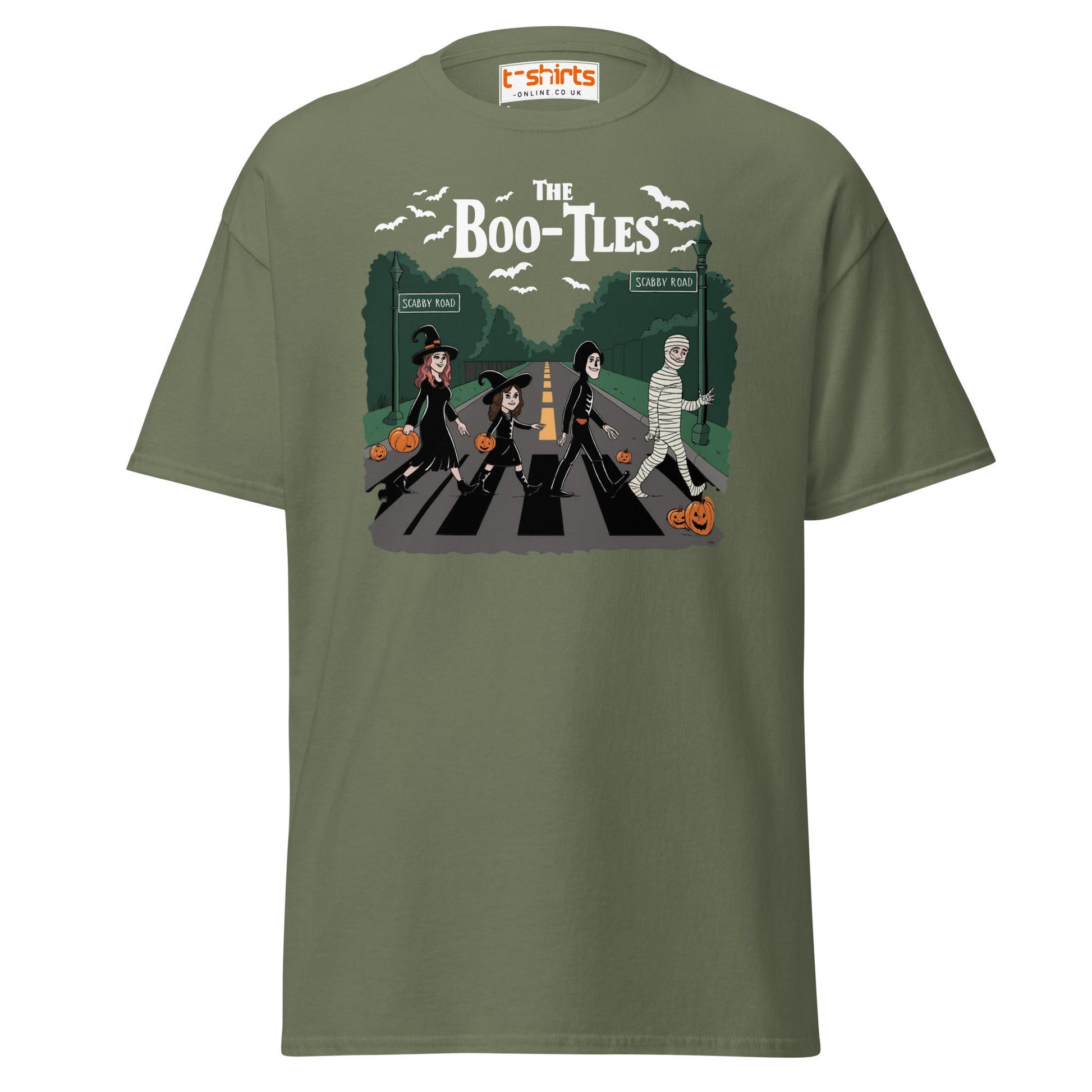 Scabby Road Halloween Parody T-Shirt - Military Green - T-Shirts Online