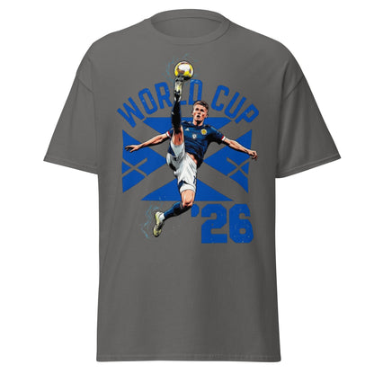 Scotland Soccer World Cup '26 Graphic T-Shirt - Charcoal - T-Shirts Online