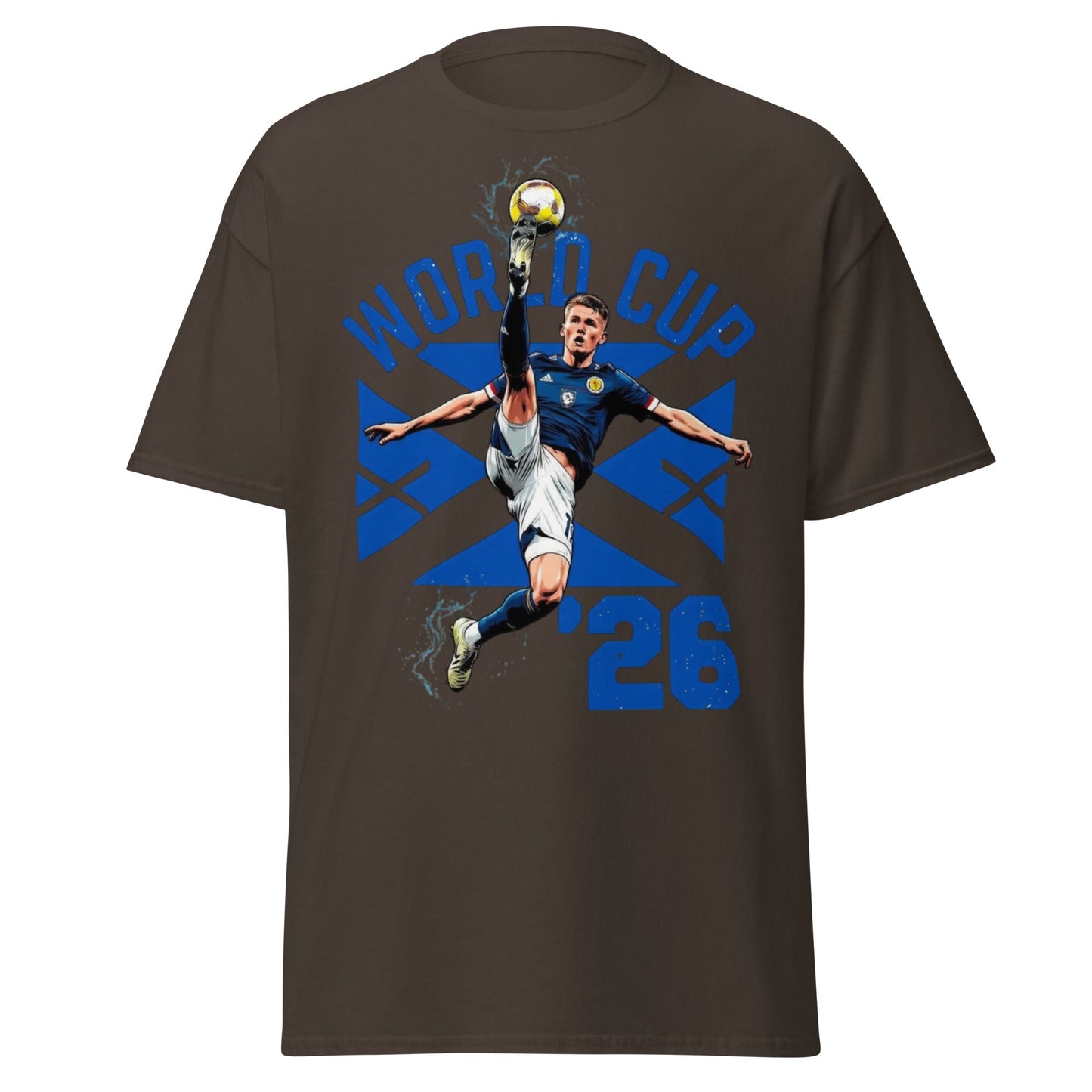 Scotland Soccer World Cup '26 Graphic T-Shirt - Dark Chocolate - T-Shirts Online